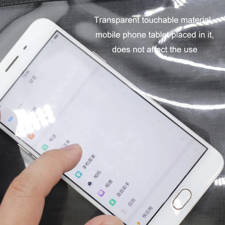Car Seat Back Waterproof Transparent Tablet Storage Bag(Black) - Image 5