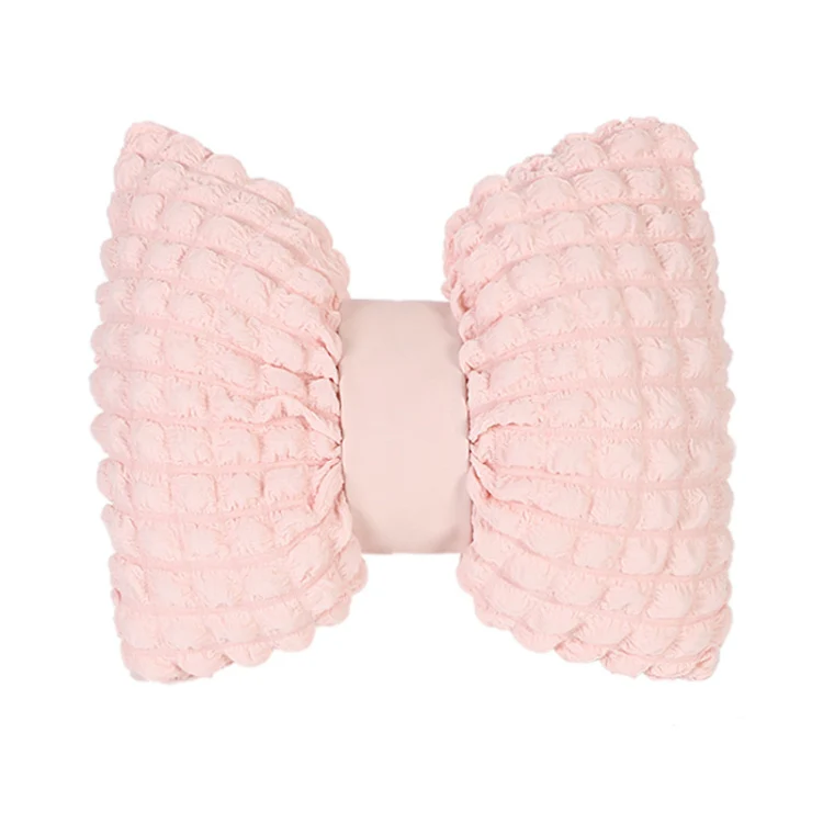 Car Seat Breathable And Comfortable Puff Pillow Upholstery, Color: Lumbar Pillow Pink