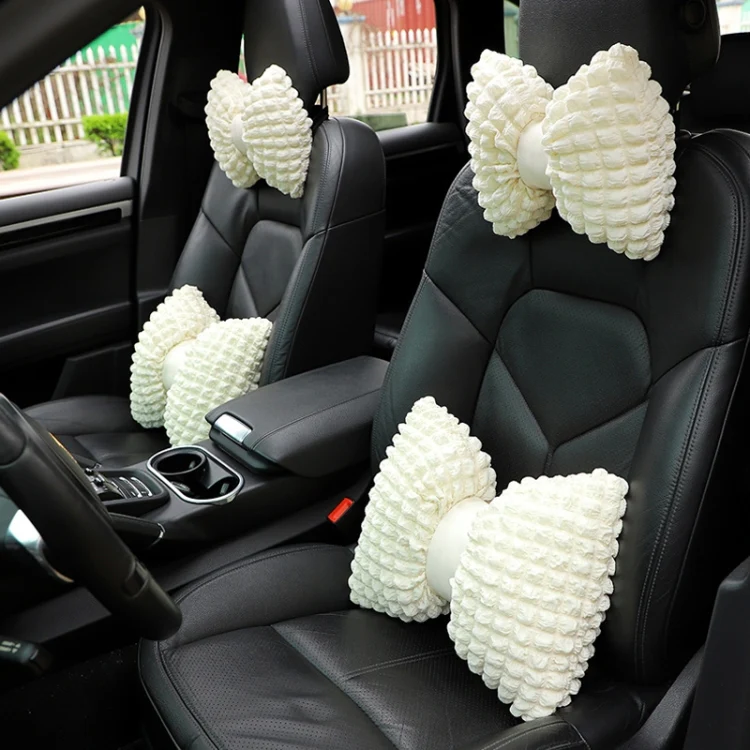 Car Seat Breathable And Comfortable Puff Pillow Upholstery, Color: Lumbar Pillow Pink - Image 7