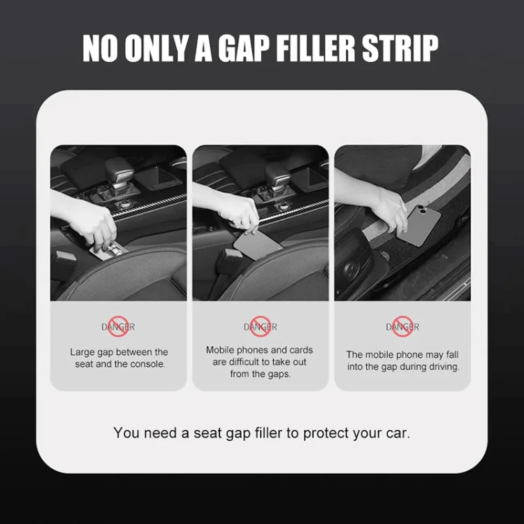 Car Seat Gap Bar Car Interior Armrest Box Gap Leak-proof Filler (Beige) - Image 5