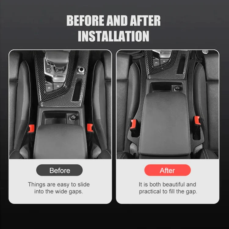 Car Seat Gap Bar Car Interior Armrest Box Gap Leak-proof Filler (Black) - Image 6