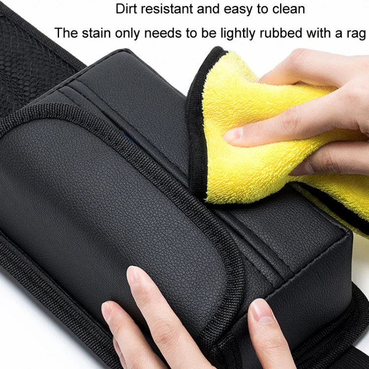 Car Seat Side Storage Hanging Bag Tissue Box, Model: H322 Grain Pattern - Image 4