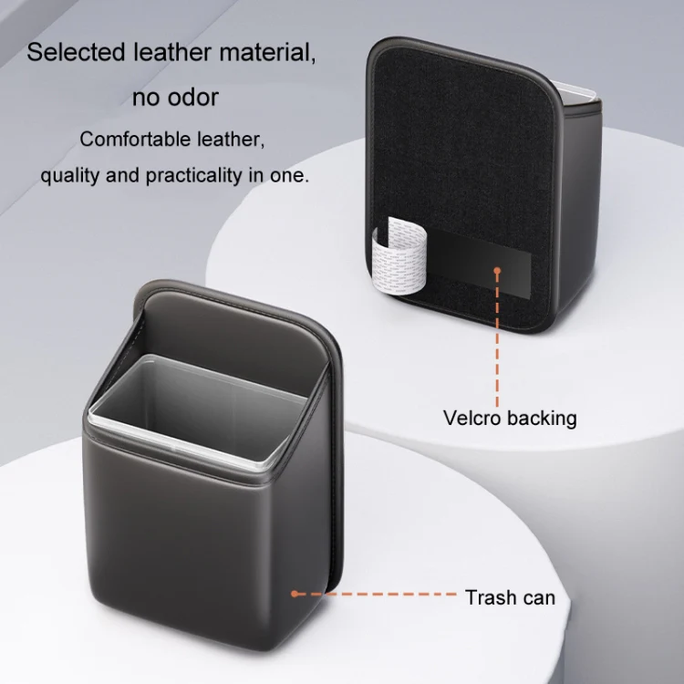 Car Seat Storage Bag With Waterproof Bucket Car Storage Multifunctional Trash Can(Black) - Image 3