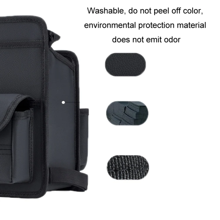Car Seat Storage Mesh Pocket Hanging Storage Bag Tissue Box, Color: H9160 Black - Image 4