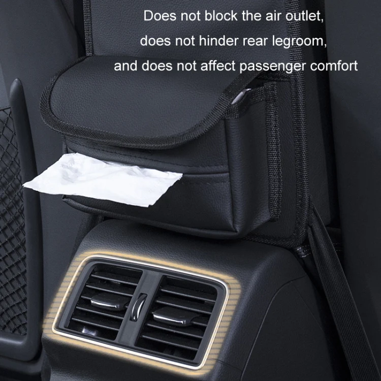 Car Seat Storage Mesh Pocket Hanging Storage Bag Tissue Box, Color: H9160 Black - Image 7