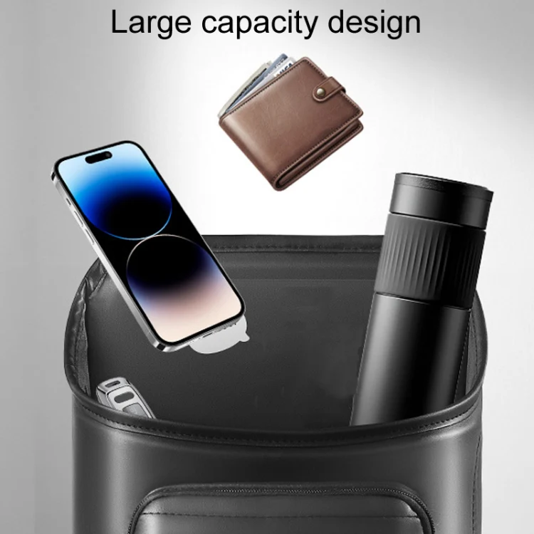 Car Seatback Storage Hanging Bag Vehicle Multifunctional Storing Tissue Box, Style: With Bulit-In Bucket - Image 6