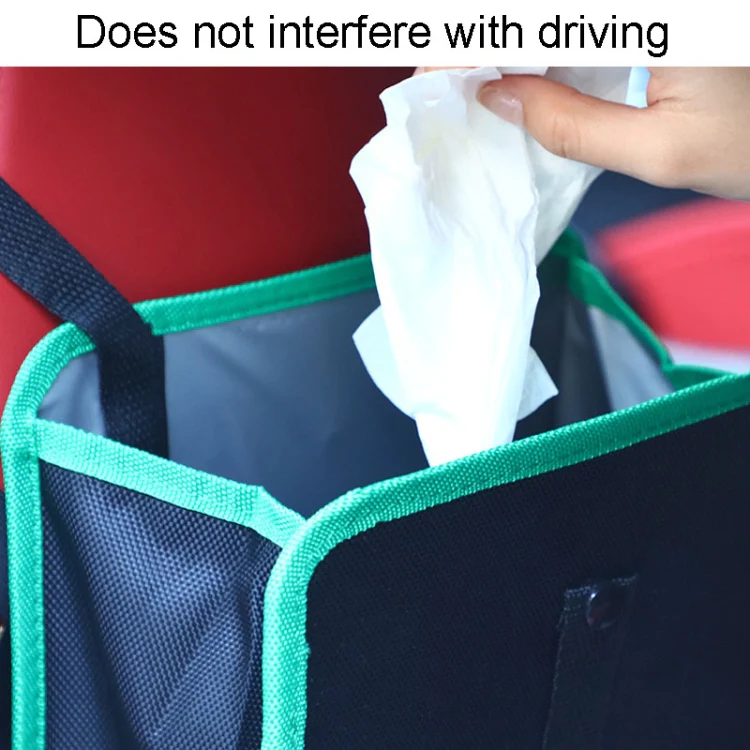 Car Seatback Trash Can Automotive Multifunctional Storage Organizer, Style: All Black - Image 5