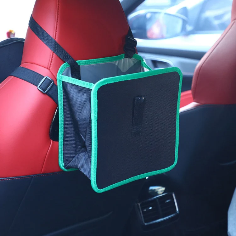 Car Seatback Trash Can Automotive Multifunctional Storage Organizer, Style: Black Red Edge - Image 6