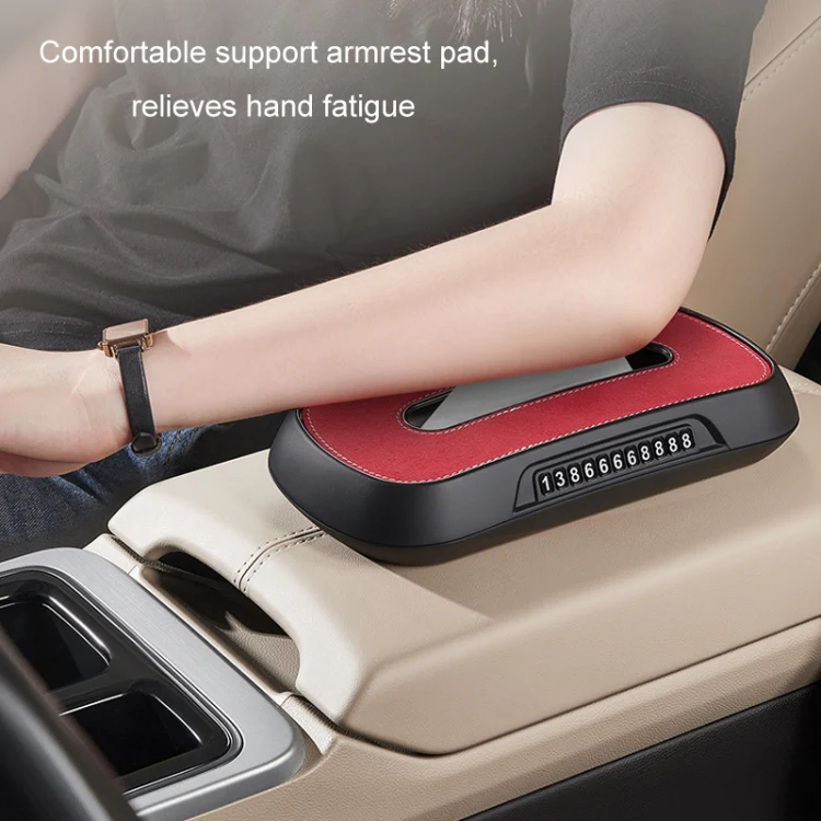 Car Sun Visor Hanging Sunroof Seat Back Tissue Box, Color: Suede Beige - Image 11