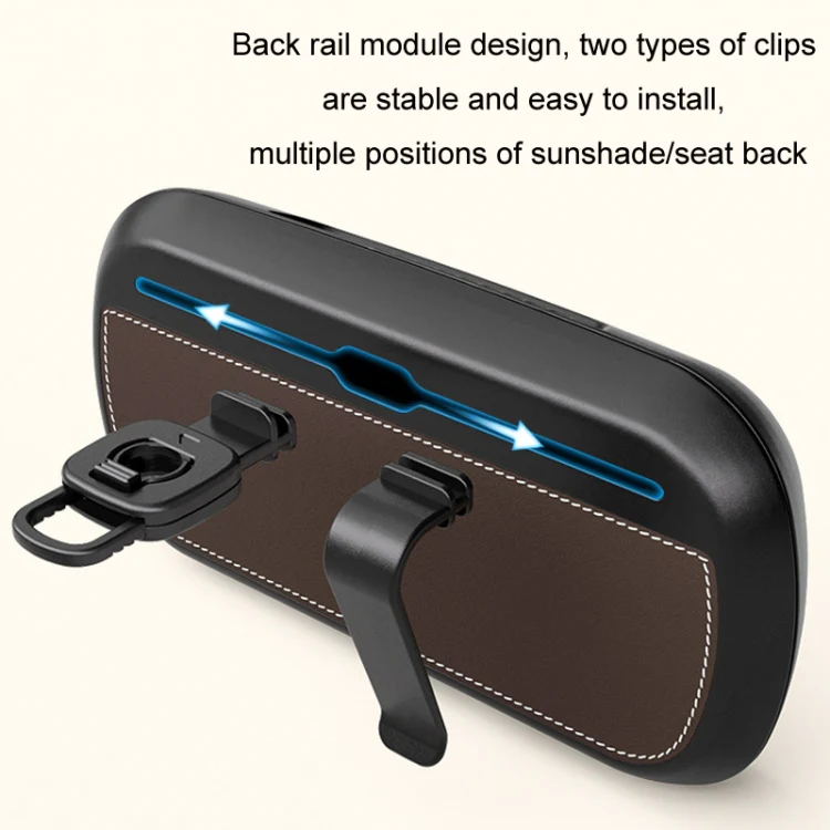 Car Sun Visor Hanging Sunroof Seat Back Tissue Box, Color: Suede Beige - Image 5