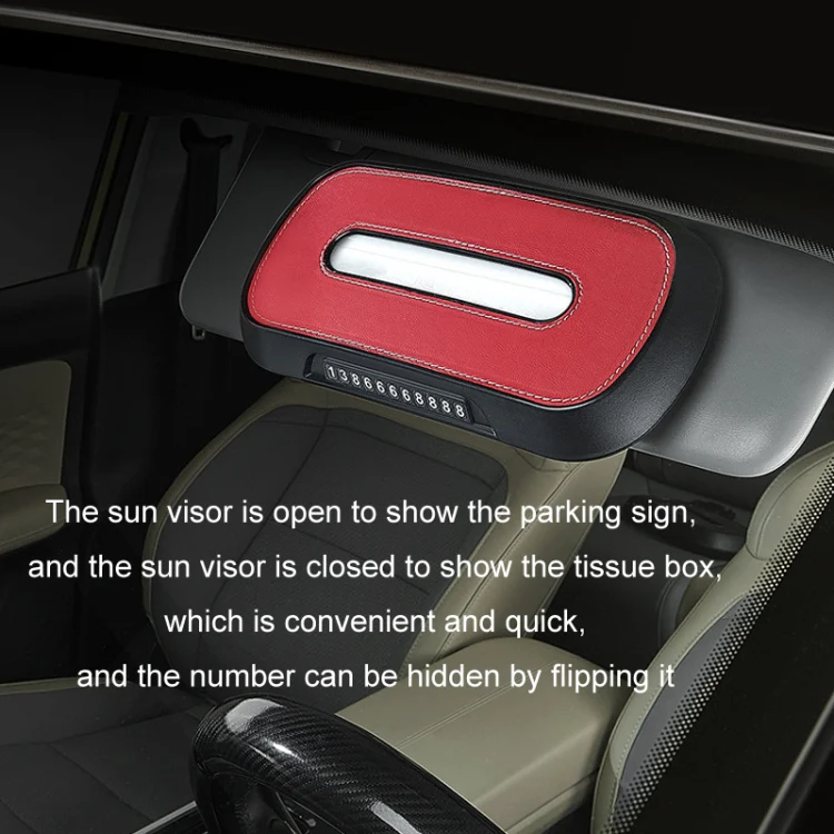 Car Sun Visor Hanging Sunroof Seat Back Tissue Box, Color: Suede Brown - Image 7