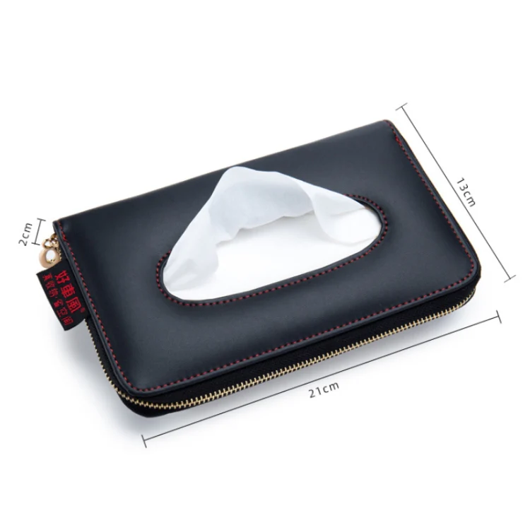 Car Sun Visor Skylight Hanging Tissue Box(H053 Beige) - Image 3