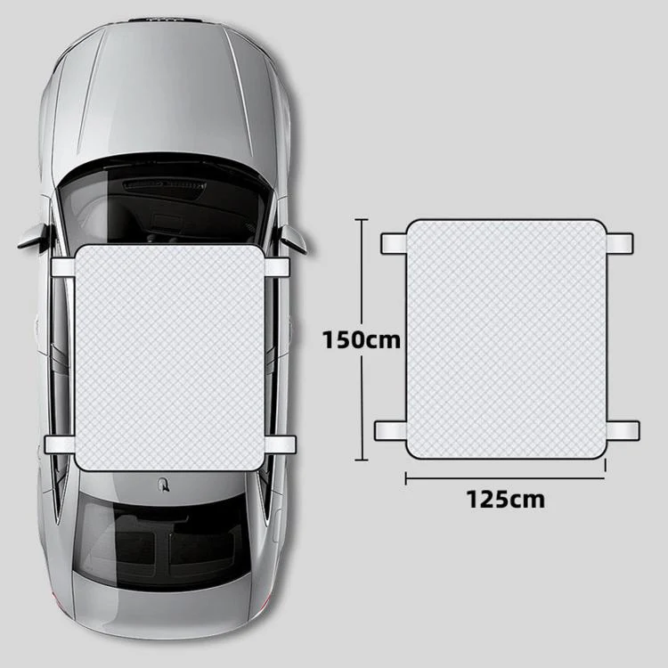 Car Sunroof Snow Protection Cover Clamp-On Roof Sun & Heat Insulation Cover, Size: 150 x 125cm