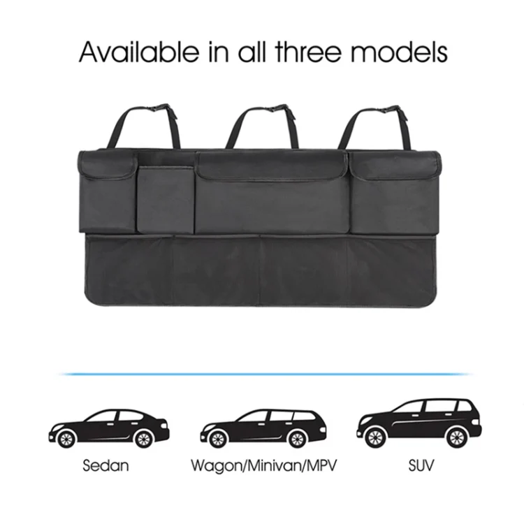 Car SUV Rear Seat Widening Organizing Storage Bag(Black) - Image 2