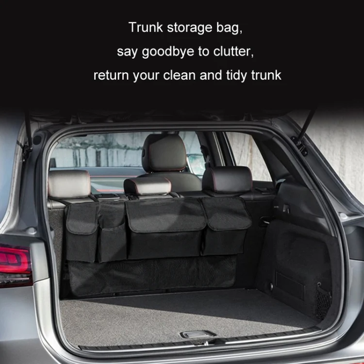 Car SUV Rear Seat Widening Organizing Storage Bag(Black) - Image 4