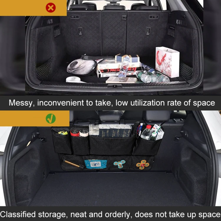 Car SUV Rear Seat Widening Organizing Storage Bag(Black) - Image 5