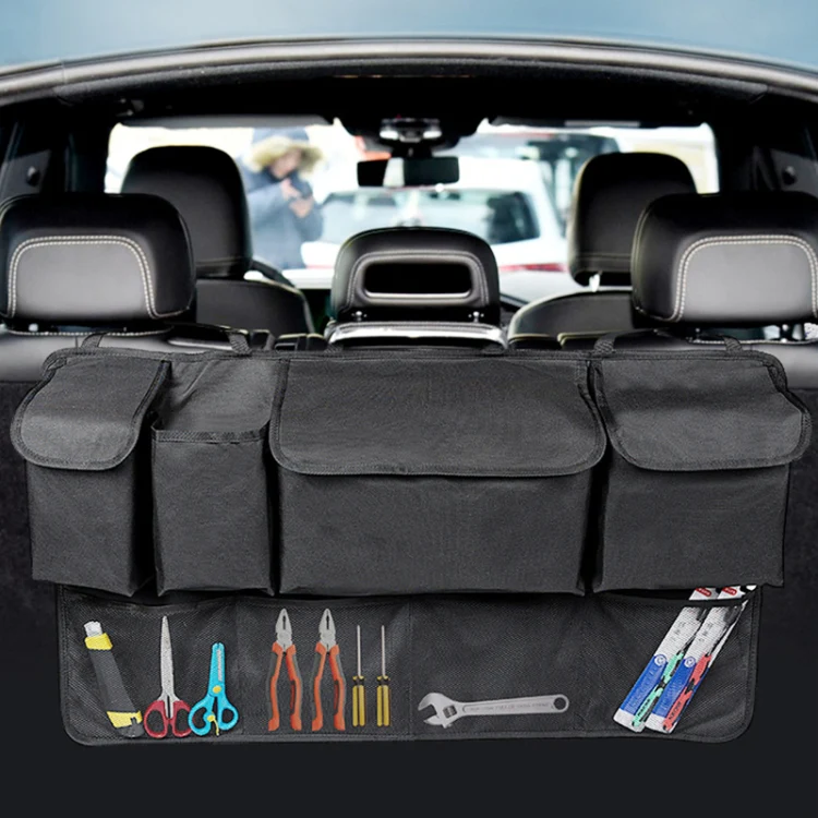 Car SUV Rear Seat Widening Organizing Storage Bag(Black) - Image 7