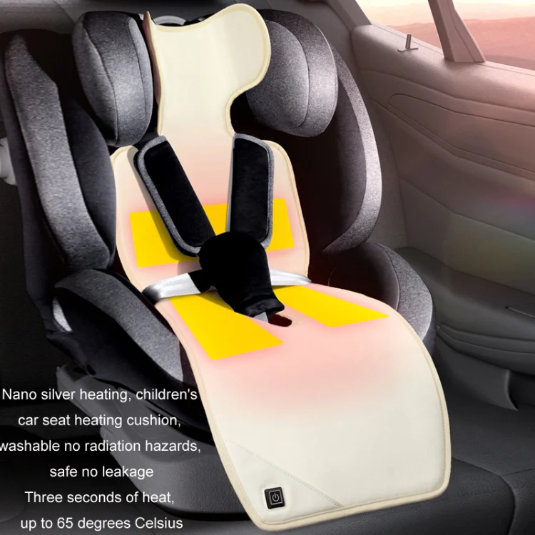Car USB Heated Seat Cushion Winter Plush Child Seat Pad, Size: 90x32cm(Gray) - Image 11