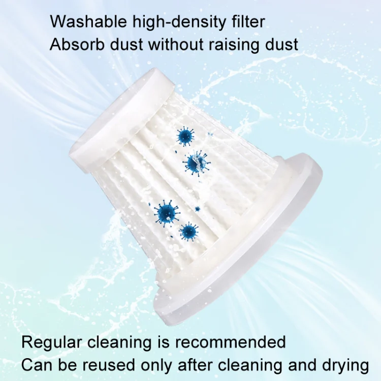 Car Vacuum Cleaner Large Suction Power Wireless Pump Inflatable Blower Handheld Small Vacuum Cleaner, Style: Brush 200W+2 Filters+Storage Bag (White) - Image 4