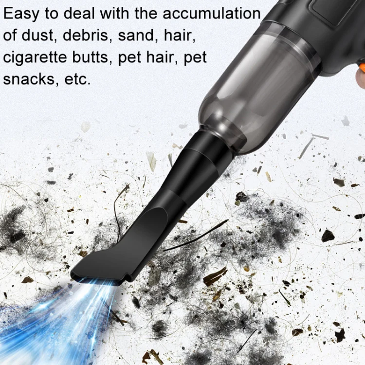 Car Vacuum Cleaner Large Suction Power Wireless Pump Inflatable Blower Handheld Small Vacuum Cleaner, Style: Brush 200W+3 Filters+Air Bag (White) - Image 10
