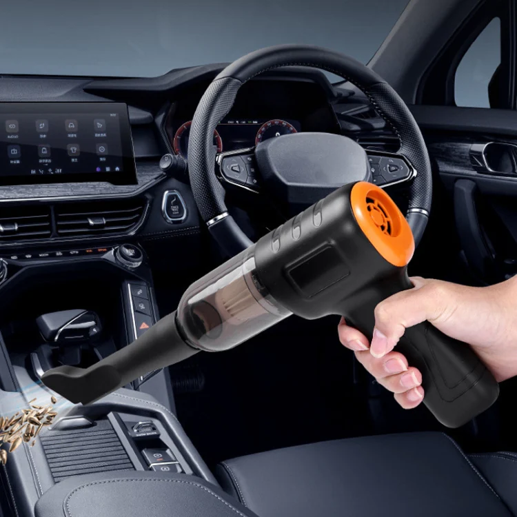 Car Vacuum Cleaner Large Suction Power Wireless Pump Inflatable Blower Handheld Small Vacuum Cleaner, Style: Brush 200W+3 Filters+Air Bag (White) - Image 13