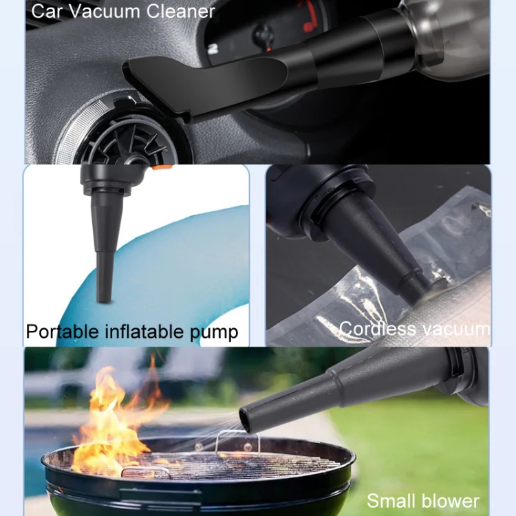 Car Vacuum Cleaner Large Suction Power Wireless Pump Inflatable Blower Handheld Small Vacuum Cleaner, Style: Brushless 260W+2 Filters+Storage Bag (White) - Image 12