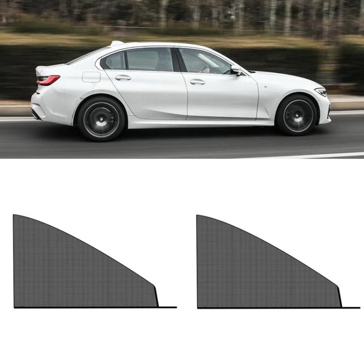 Car Window Sunshade Mosquito Curtain Mesh Fabric Auto Window Sun Block Cover, Spec: Car 2pcs Front Window