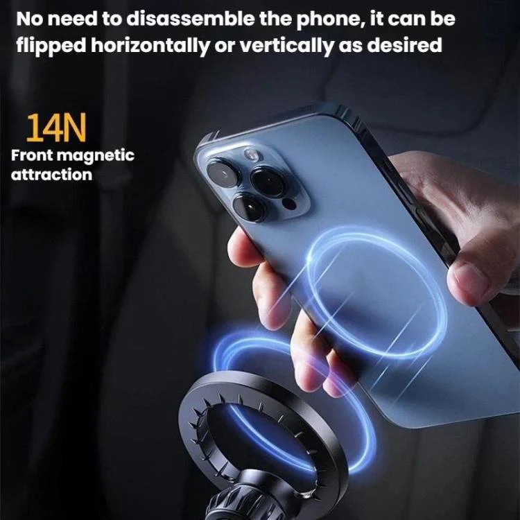 Carabiner Magnetic Aluminum Alloy Phone Holder Portable Photography Tripod(Silver) - Image 5