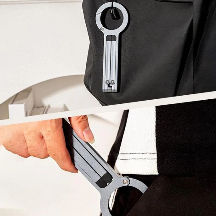 Carabiner Magnetic Aluminum Alloy Phone Holder Portable Photography Tripod(Silver) - Image 7