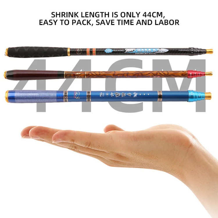 Carbon Short Section Fishing Rod Short Section Positioning Handle Rod, Length: 6.3m(Yellow) - Image 4