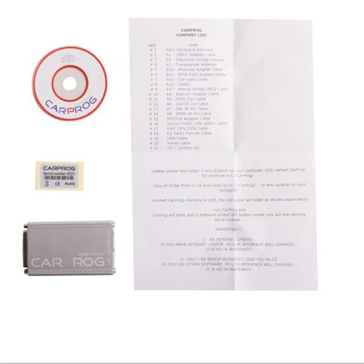 Carprog V13.77 Full ECU Chip Auto Repair Tool with 21 Adaptors for Car Radios / Odometers / Dashboards / Immobilizers Repair - Image 9