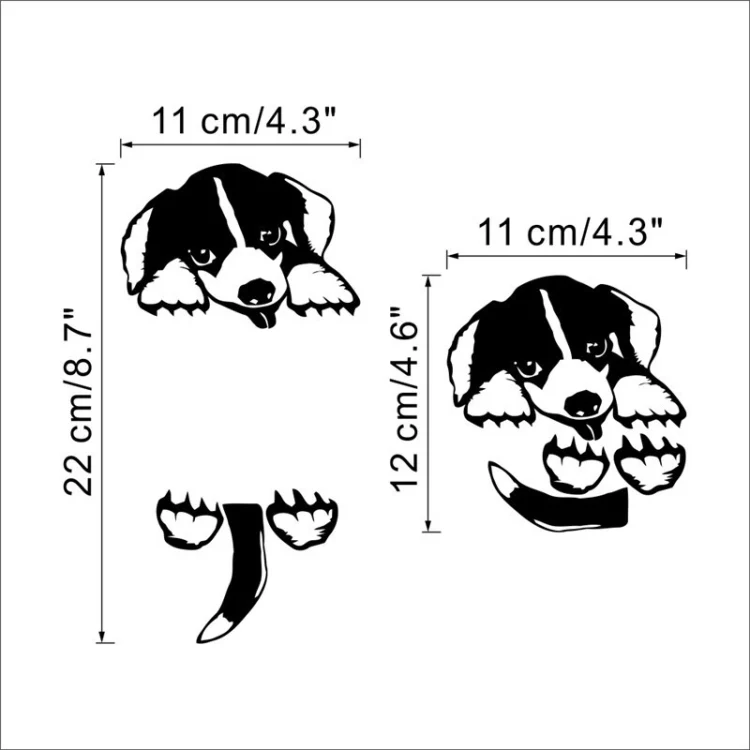 Cartoon Cute Puppy Decorative Switch Wall Sticker PVC Waterproof Sticker(Size:11x22cm) - Image 3