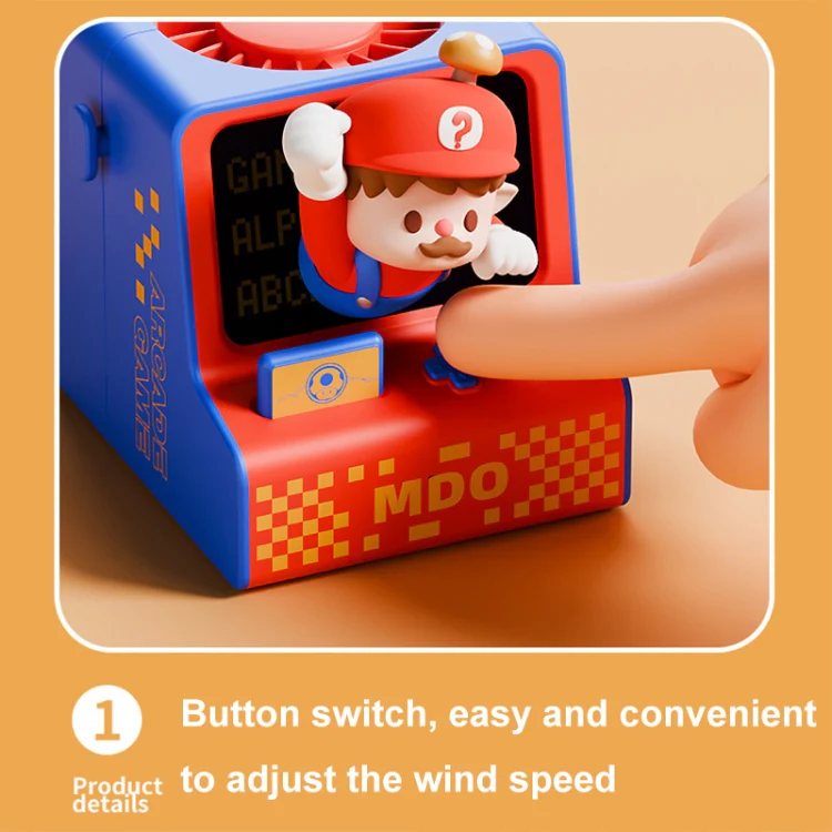 Cartoon Game Console Shape USB Charging Portable Bladeless Halter Fan(Water Pipe) - Image 4