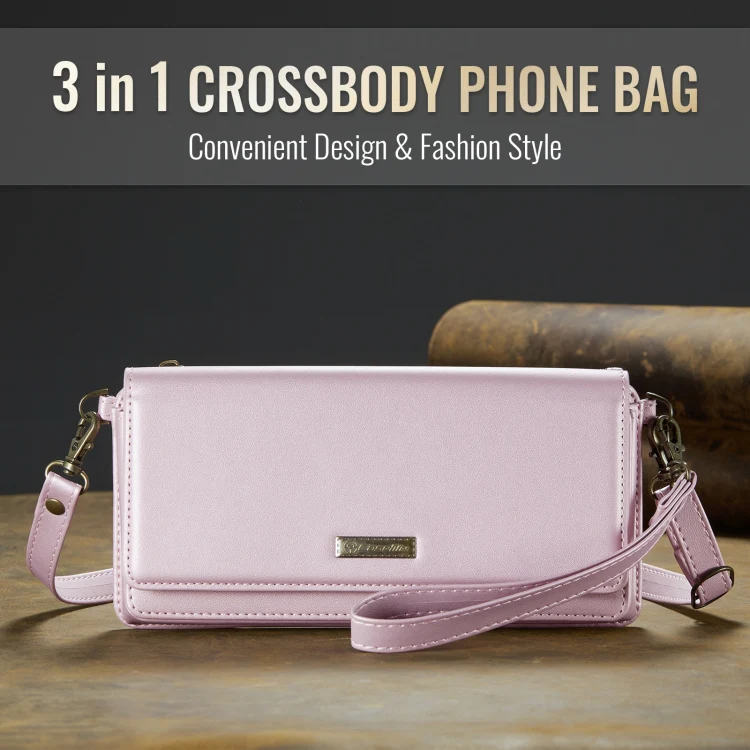 CaseMe Me30 Multi Functional Diagonal Cross Bag Phone Case(Pink) - Image 6