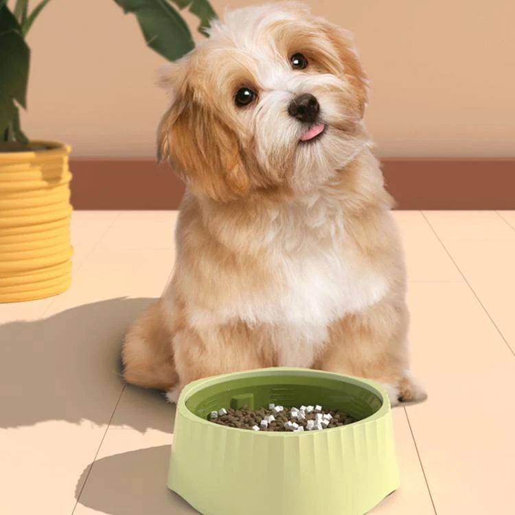 Cats And Dog Anti Spill Slow Feeding Bowl Pet 2 In 1 Non-Slip Food Cup(Green) - Image 7
