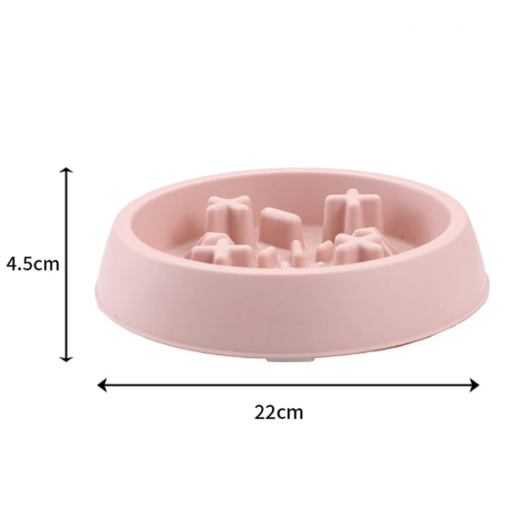 Cats And Dogs Anti Choking Slow Eating Bowl Pet Anti Spill Feeding Tool(Pink) - Image 3