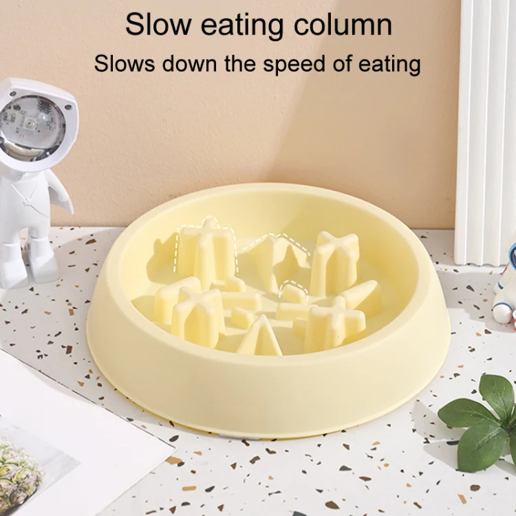 Cats And Dogs Anti Choking Slow Eating Bowl Pet Anti Spill Feeding Tool(Yellow) - Image 6