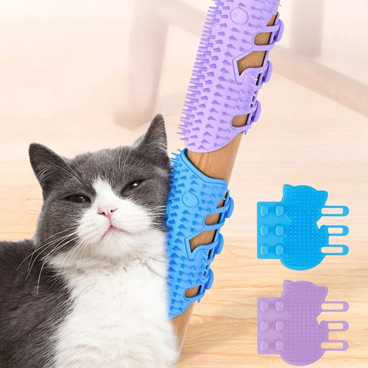 Cats Corner Self-Exciting Scratcher Pet Massage Brush Toys(Purple) - Image 2
