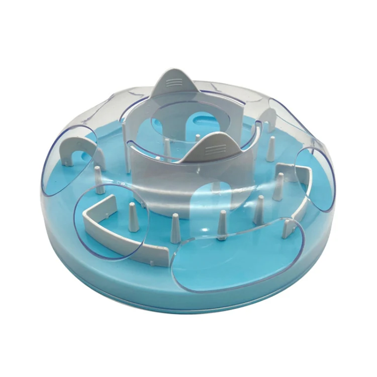 Cats Maze Food Throwing Interactive Toy Pet Energy Depletion Anti-Choking Eating Utensils(Blue)