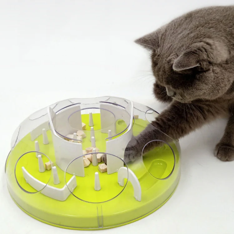 Cats Maze Food Throwing Interactive Toy Pet Energy Depletion Anti-Choking Eating Utensils(Pink) - Image 2