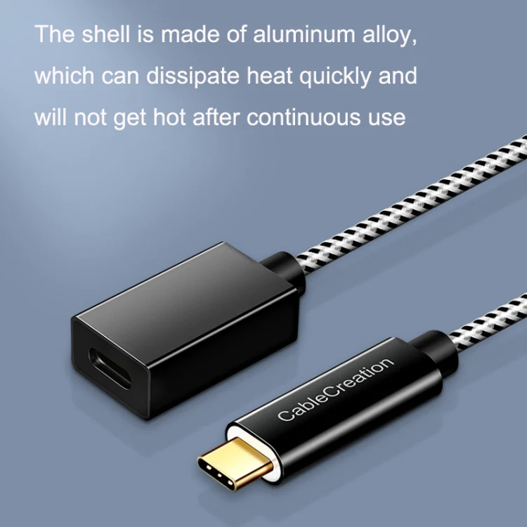 CC0316 0.3m Type-C / USB-C Male to Female Extension Cable Computer Phone Charging Cable(Black) - Image 5