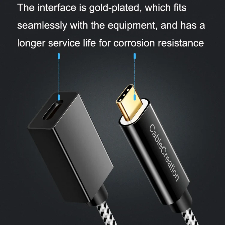 CC0316 0.3m Type-C / USB-C Male to Female Extension Cable Computer Phone Charging Cable(Black) - Image 6