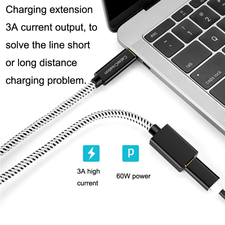 CC0316 0.3m Type-C / USB-C Male to Female Extension Cable Computer Phone Charging Cable(Black) - Image 9