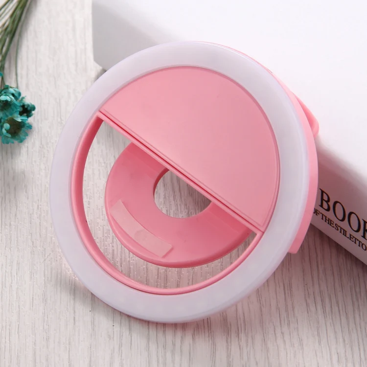 Charging Selfie Beauty Light For iPhone, Galaxy, Huawei, Xiaomi, LG, HTC and Other Smart Phones with Adjustable Clip & USB Cable(Pink) - Image 5