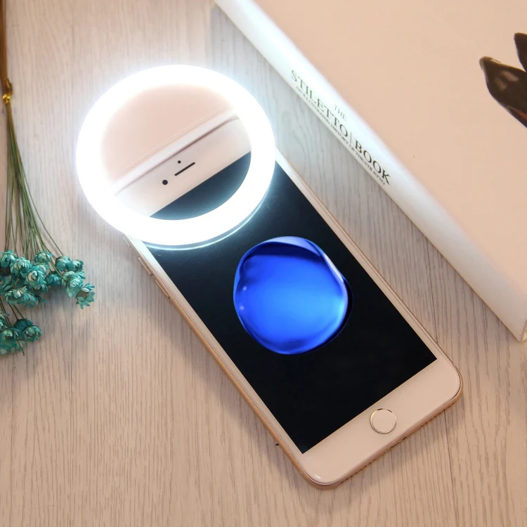 Charging Selfie Beauty Light For iPhone, Galaxy, Huawei, Xiaomi, LG, HTC and Other Smart Phones with Adjustable Clip & USB Cable(White) - Image 6