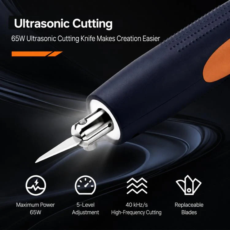 Chawke 14-Piece Set Upgraded Handheld Ultrasonic Cutter Tool Kit For Plastic Sprue Deburring 3D Print Model Craft Carving(US Plug) - Image 2