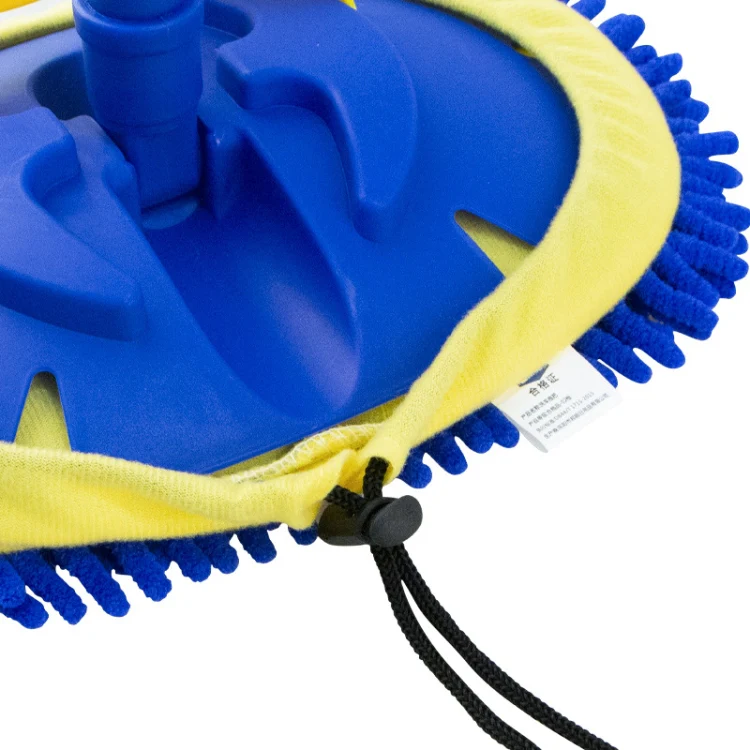 Chenille Water Brush Telescopic Rotary Roller Brush Cleaning Mop(Royal Blue) - Image 3