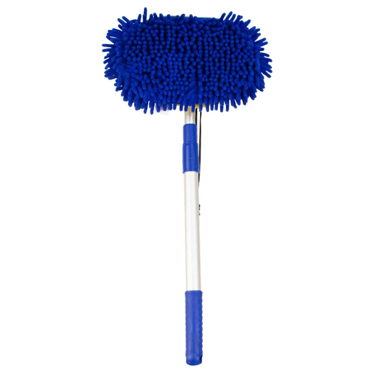 Chenille Water Brush Telescopic Rotary Roller Brush Cleaning Mop(Royal Blue) - Image 5