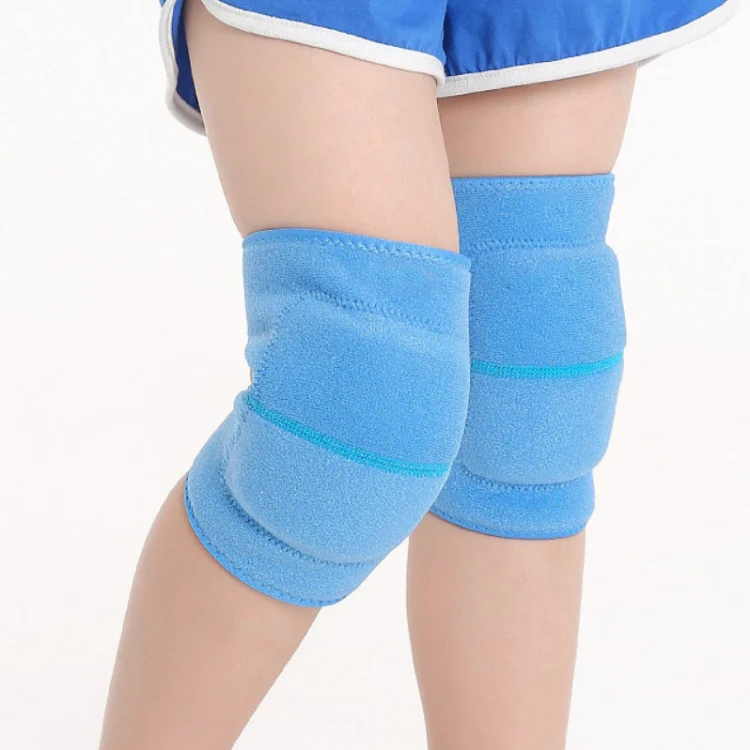 Children Sponge Thickened Knee Pads Sports Dancing Anti-Fall Protective Gear, Specification: S (Sky Blue)
