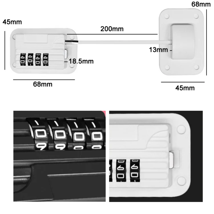 Children Window Anti-fall Protection Password Lock(White) - Image 3